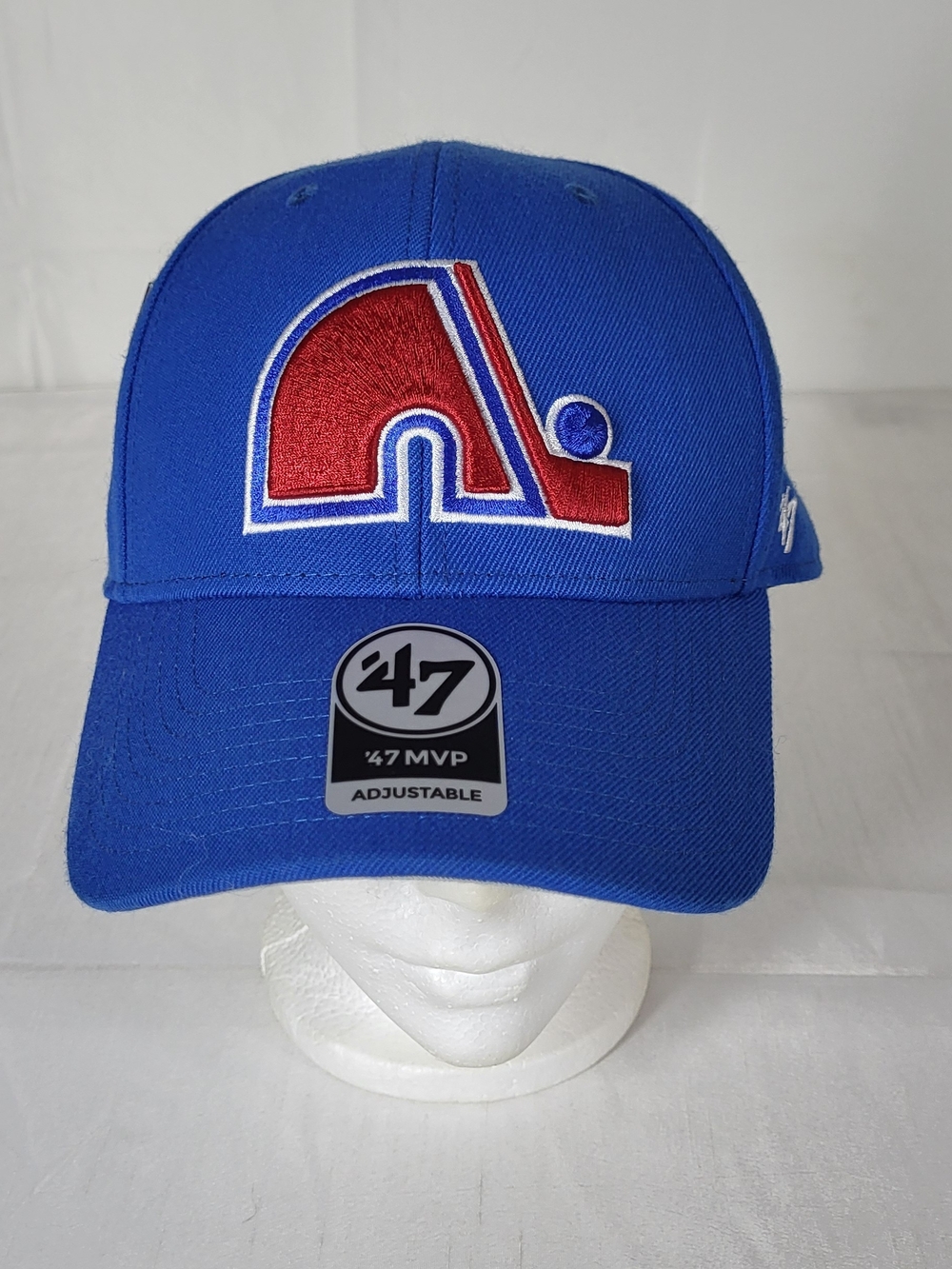 '47 Quebec Nordiques Vintage Hat in Light Gray with Black Trim